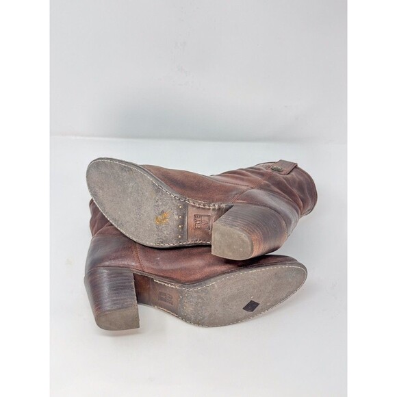 FRYE Jackie Womens Western Boots Brown Leather Button Short Booties Heeled US 11 - Picture 9 of 12